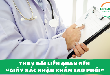 Thay đổi liên quan đến “Giấy xác nhận khám lao phổi” | ĐSQ Hàn Quốc cập nhật