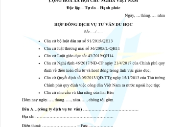 Mẫu Hợp Đồng Du Học Nhật Bản – Những Thông Tin Không Thể Bỏ Qua